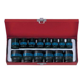 НАБОР УДАРНЫХ ТОРЦЕВЫХ ГОЛОВОК 1/2", ШЕСТИГРАННЫЕ, 10-27 ММ, 14 ПРЕДМЕТОВ KING TONY 4414MP