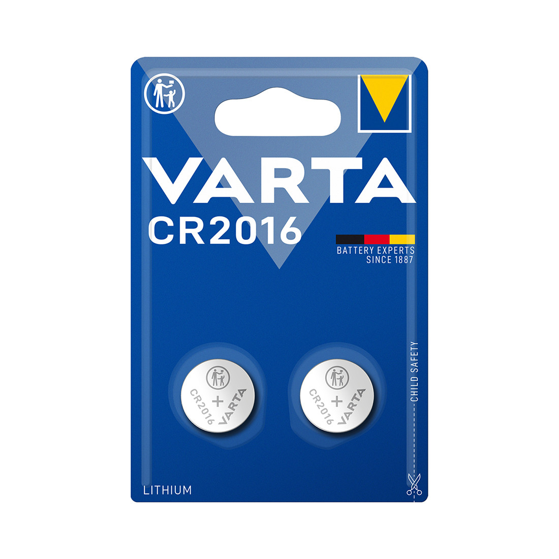 Батарейка VARTA Lithium CR2016 3V 2 шт. в блистере CR2016 - фото 1 - id-p116166805