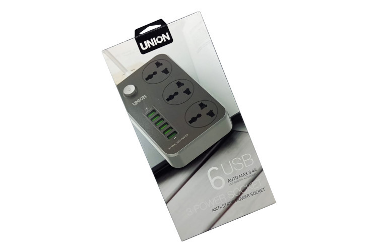 Сетевой фильтр UNION UN3604 (6 usb, 3 розетки), фото 1