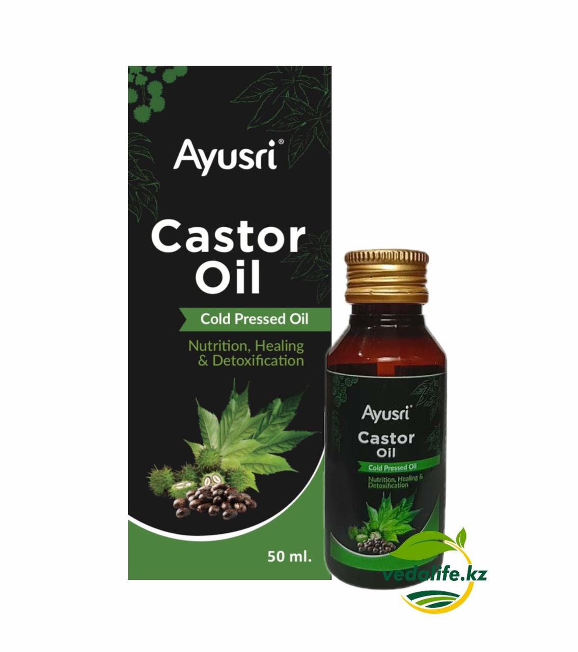 Касторовое масло холодного отжима (Castor Oil AYUSRI), 50 мл. - фото 1 - id-p116168870