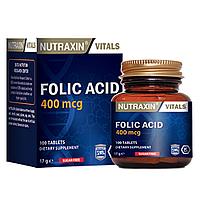 Nutraxin Folic Acid 400 mcg - фолиевая кислота 100 таблеток