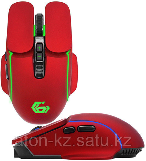 Мышь Gembird MGW-510, Wireless, 2400 dpi, 2.4GHz, RGB, Красный - фото 1 - id-p116169016