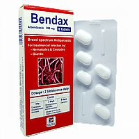Bendax (Бендакс) - Таблетки От Глистов И Паразитов Для Детей Взрослых / Египет 6 таблеток