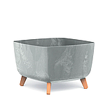 Горшок на ножках Gracia Square Beton Effect DGQL400E | Prosperplast, фото 3
