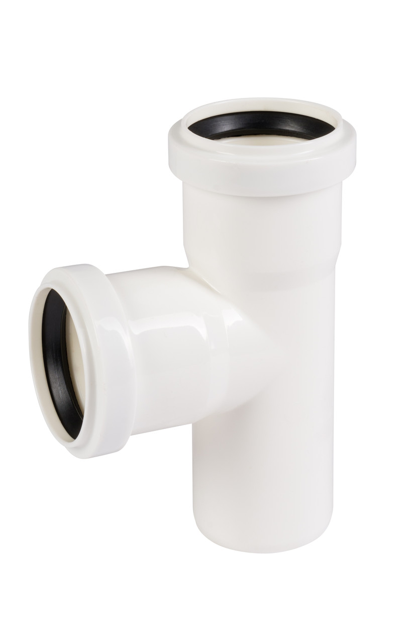 Тройник ПП для внутр. канализации HTEA 40/40x87°, цв. белый, Ger, фото 1