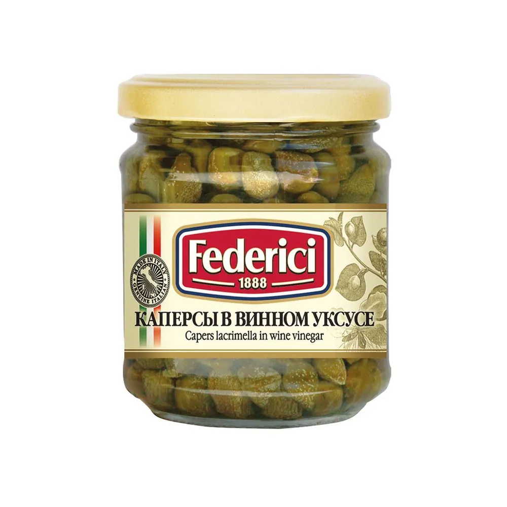 Каперсы в винном уксусе Federici, 210 г.