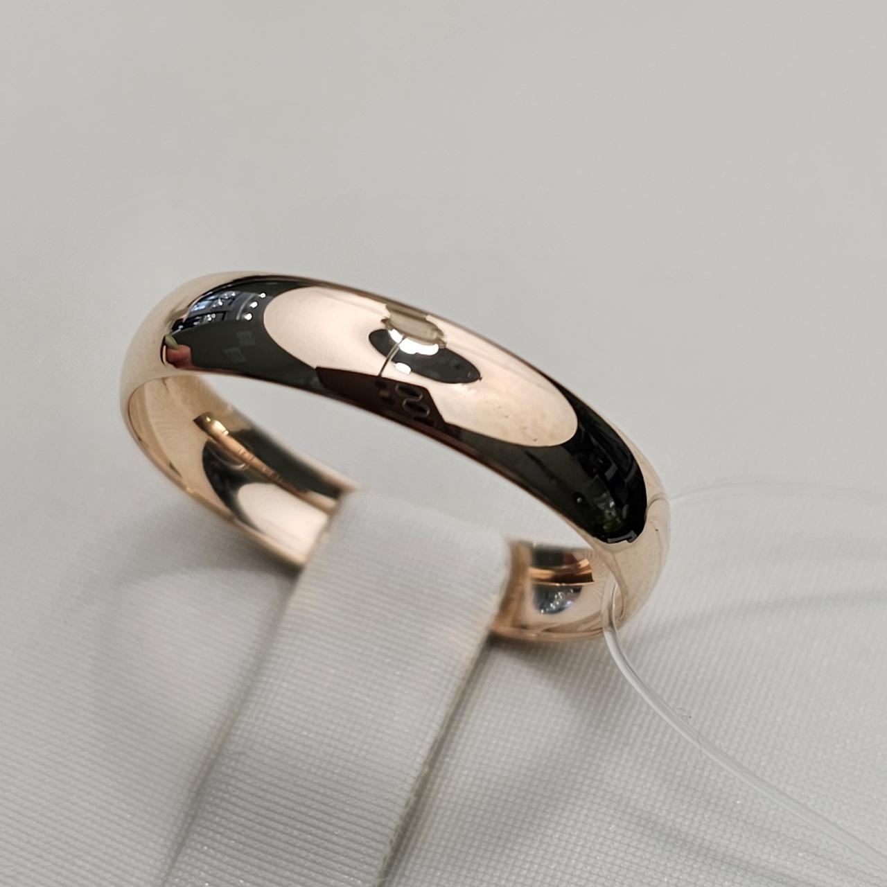 Обручальное кольцо 1,21гр,18р/4 мм, 585 проба - фото 6 - id-p116175853