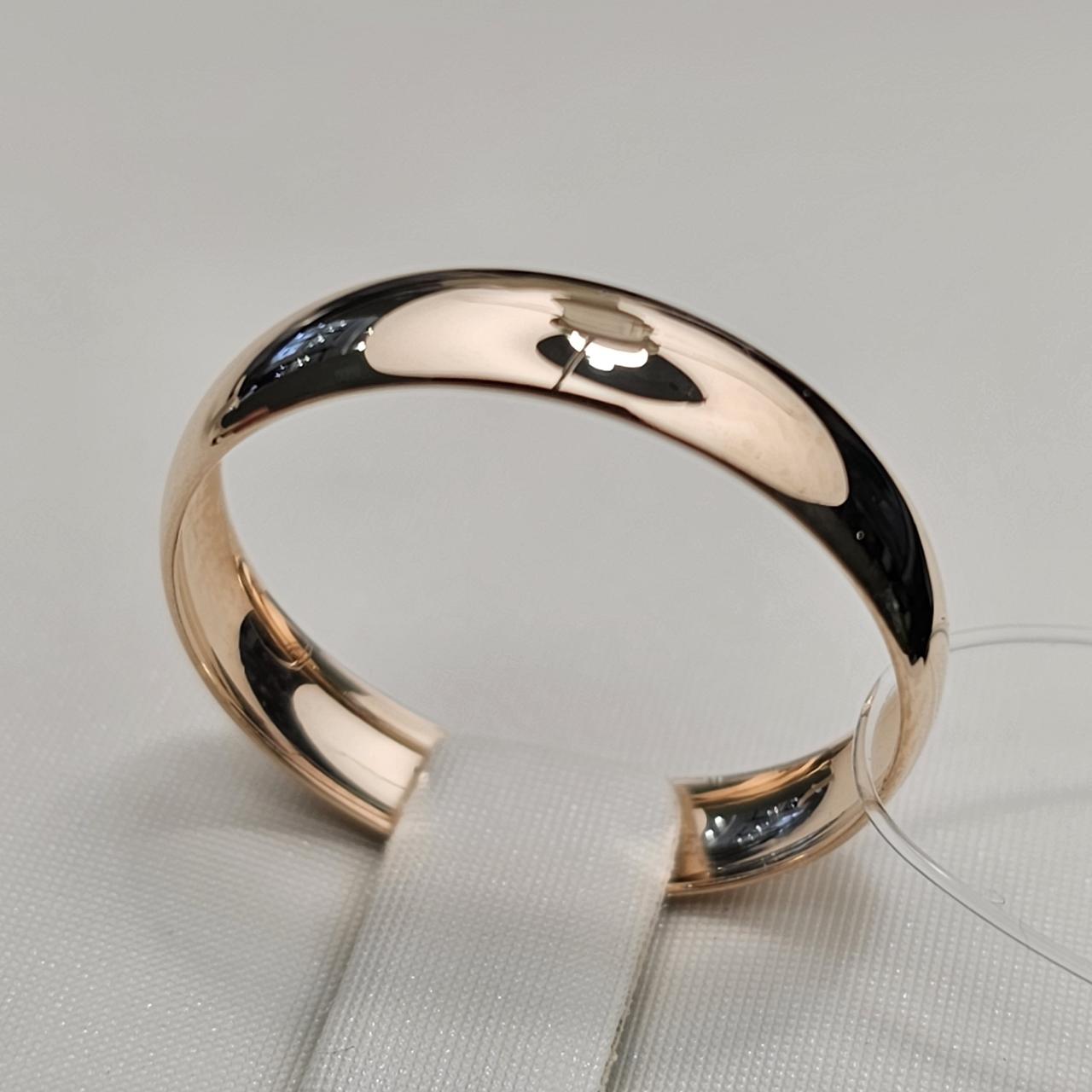 Обручальное кольцо 1,21гр,18р/4 мм, 585 проба - фото 7 - id-p116175853