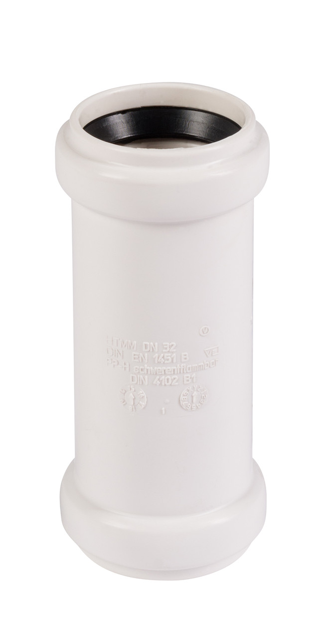 Муфта ремонтная ПП для внутр. канализации HTU 32 мм, цв. белый, фото 1