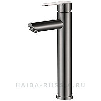 Смеситель для раковины высокий HAIBA HB11801 сталь