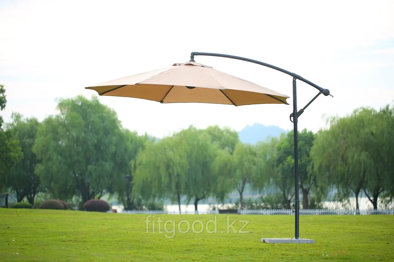 Зонт уличный круглый MIAMi (D-3м), Бежевый с каменам - фото 6 - id-p116176155