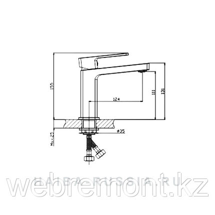 Смеситель для раковины HAIBA HB10615-7 черный, фото 3
