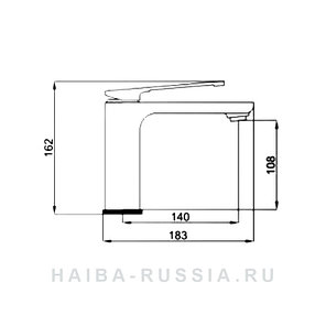 Смеситель для раковины HAIBA HB10817-7 черный, фото 2