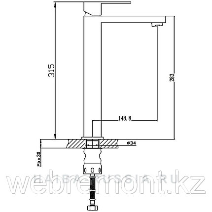 Смеситель для раковины высокий HAIBA HB11803-7 черный, фото 3