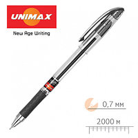 Ручка шар.UNI MAX Maxflow черная прозр.корпус упор 0,7мм
