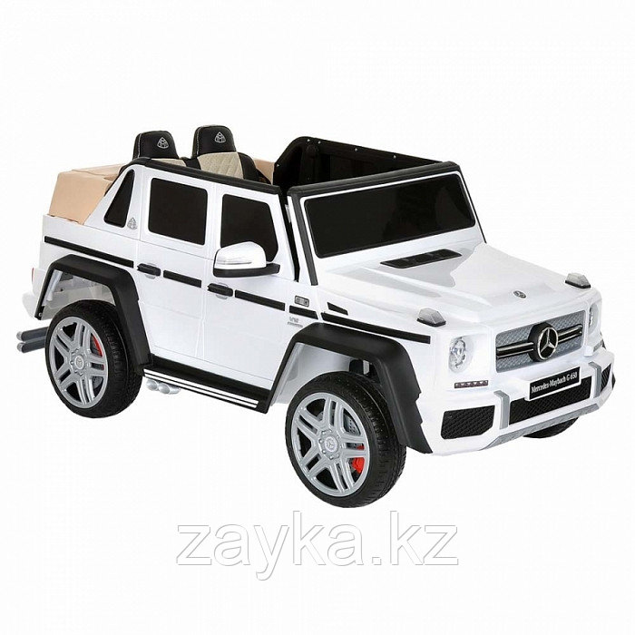 Электромобиль, Mercedes-Maybach G 650 Landaulet, 12V/7Ah, 390*2, Белый/White