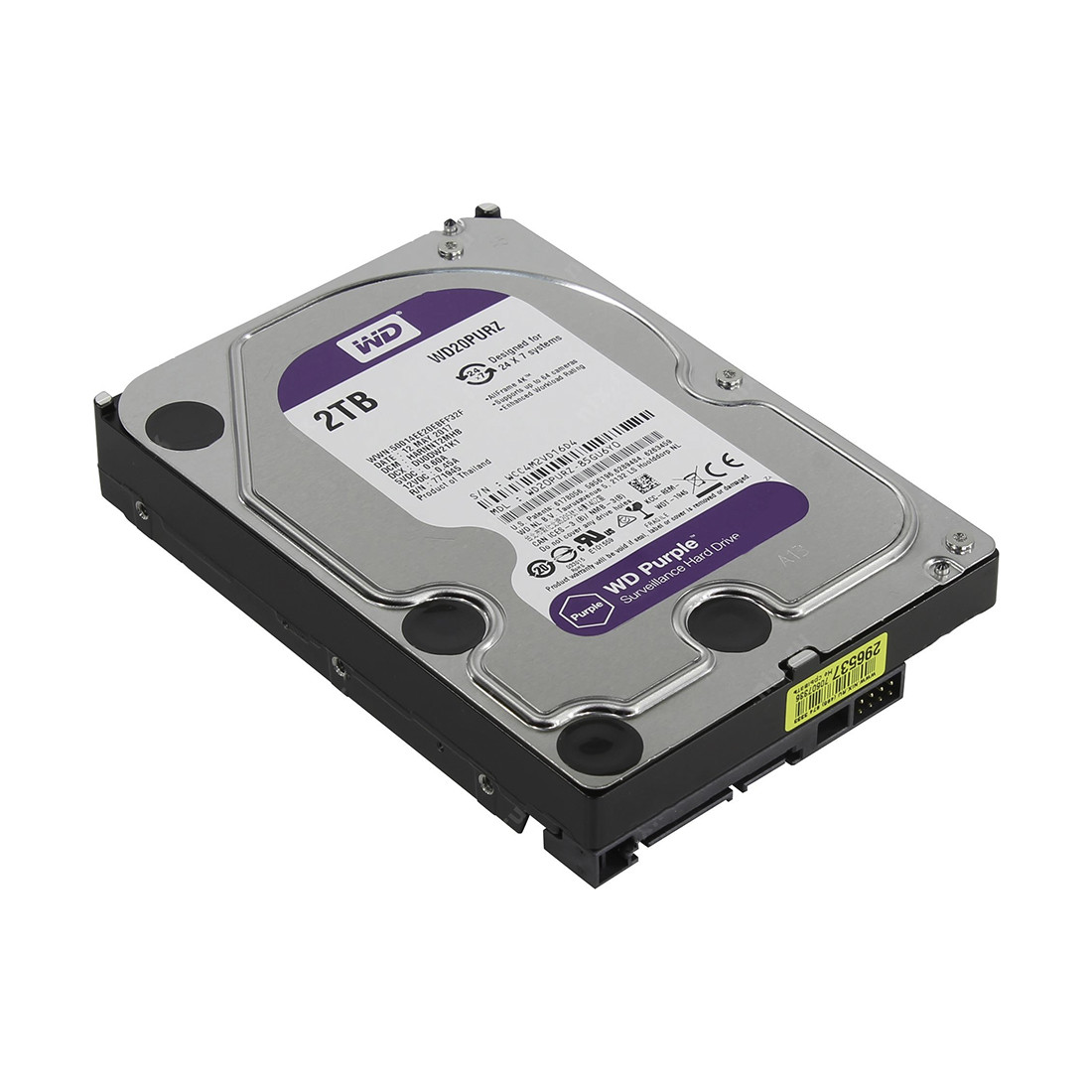 Жёсткий диск для видеонаблюдения Western Digital Purple HDD 2Tb WD20PURZ - фото 3 - id-p116178432