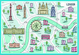 Плакат Карта Лондона и Достопримечательности Лондона, фото 2