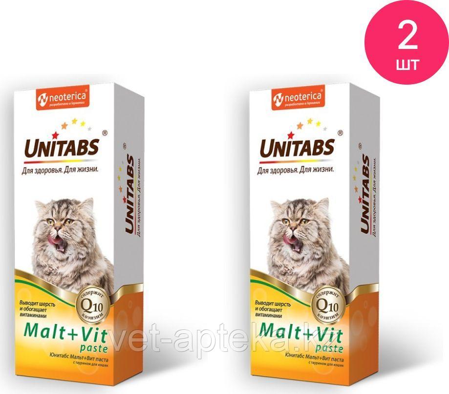 Юнитабс Malt+Vit паста с таурином для кошек, 120 мл