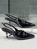 Стильные женские босоножки черного цвета. Модная женская обувь производство Турция.