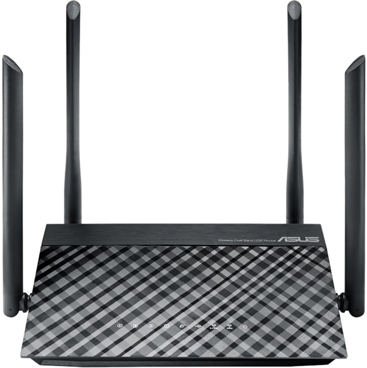 Wi-Fi роутер ASUS RT-AC1200 V2 (90IG0550-BM3400) черный - фото 1 - id-p116181355