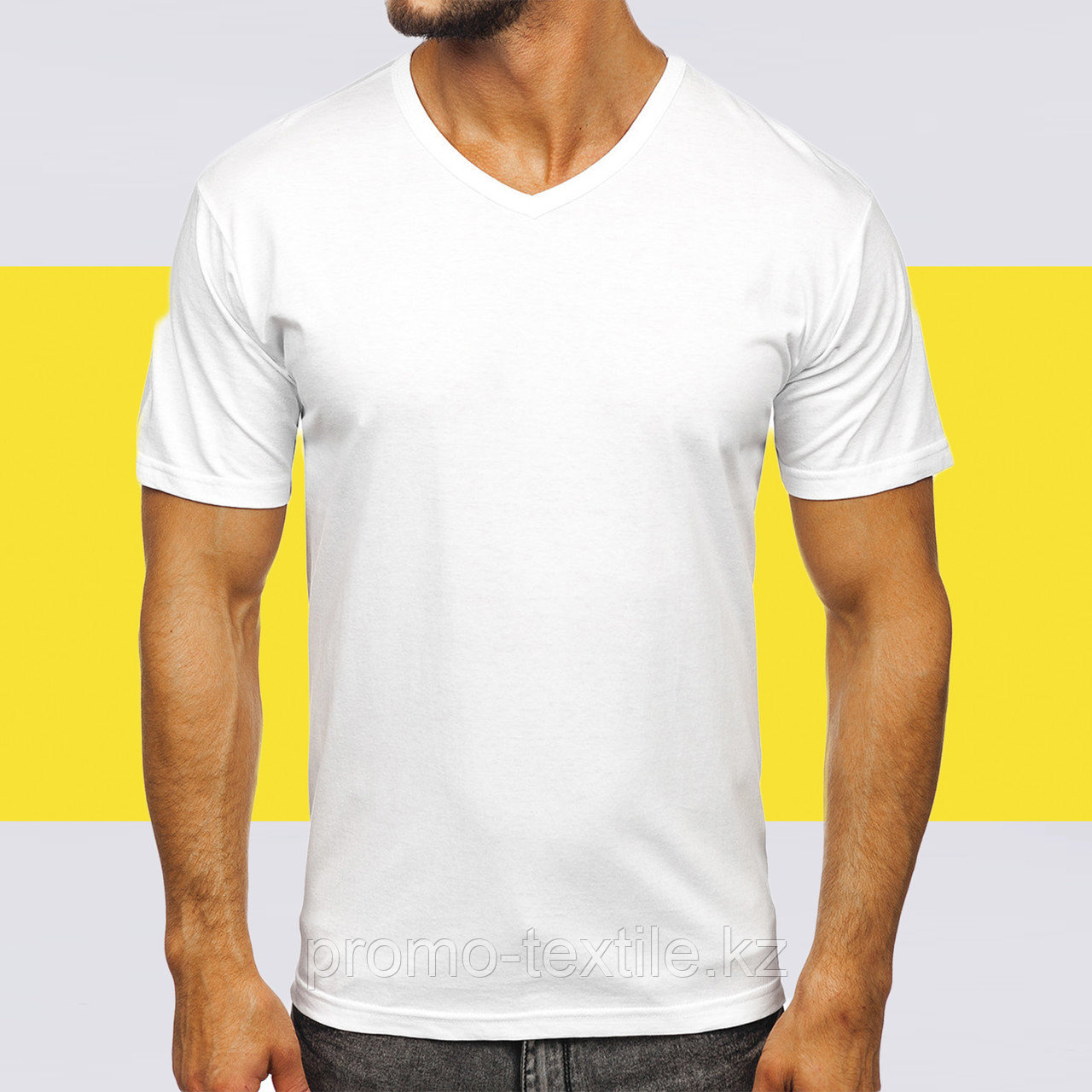 Мужские футболки | с V-образным вырезом | Пошив футболок на заказ