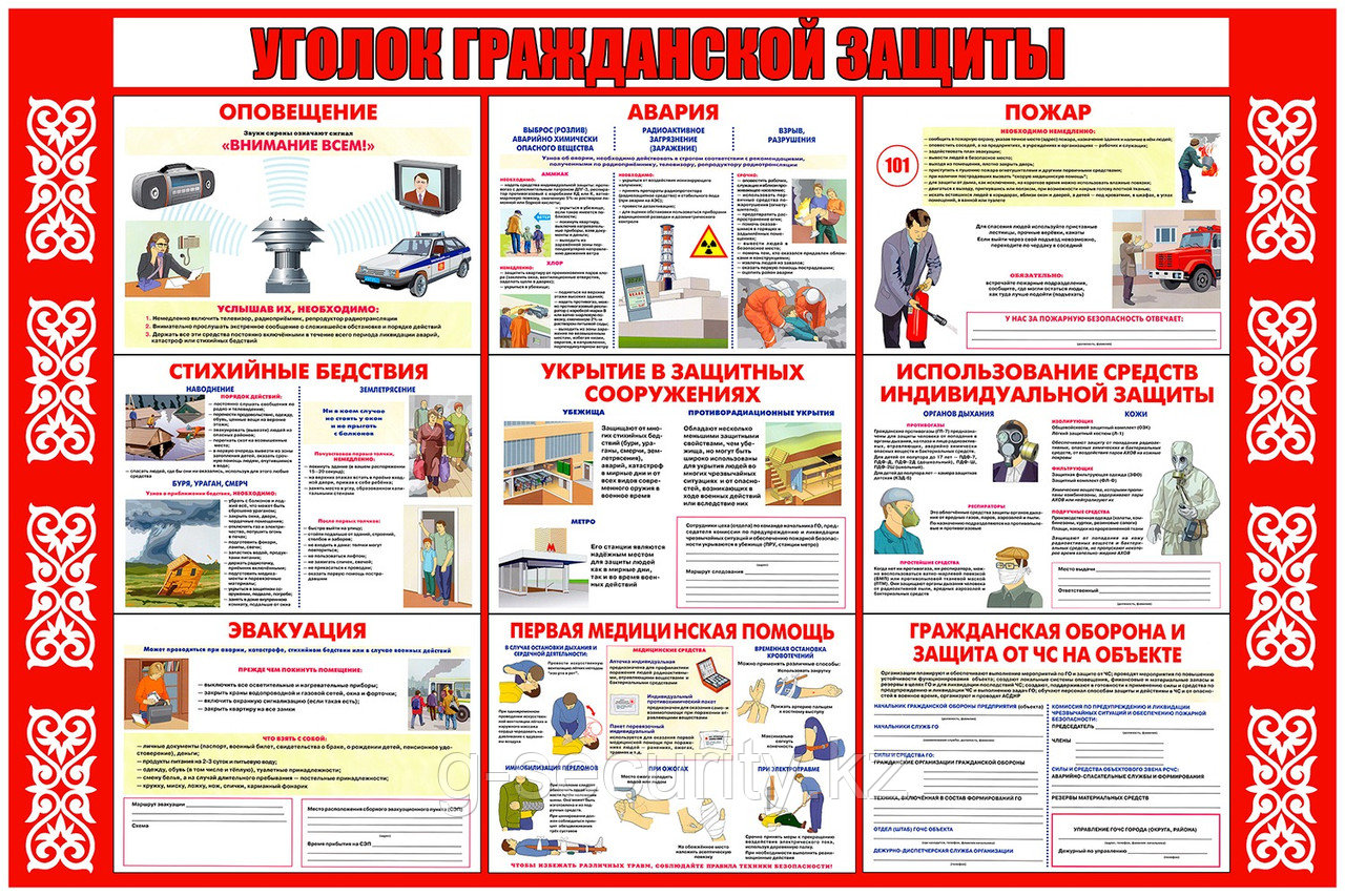 Стенд  "Уголок гражданской защиты"