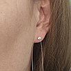 Золотые серьги фианит 585 проба 1,02гр, фото 5