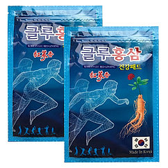 Корейский пластырь с красным женьшенем и глюкозамином Обезбаливающий (20 шт, Южная Корея)