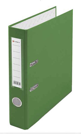 Папка-регистратор, А4, 50 мм, бумвинил/бумага, светло-зелёный.  LAMARK, фото 2