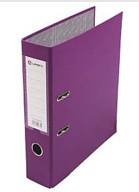 Папка-регистратор, А4, 80 мм, бумвинил/бумага, фиолетовый.  LAMARK