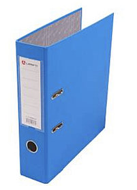 Папка-регистратор, А4, 80 мм, бумвинил/бумага, голубой.  LAMARK