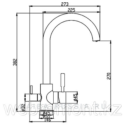 Смеситель для кухни со встроенным фильтром HAIBA HB76840 хром, фото 2