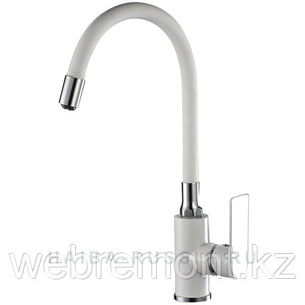 Смеситель для кухни с гибким изливом HAIBA HB73505-8 хром-белый, фото 1