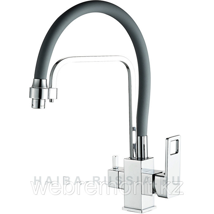 Смеситель для кухни со встроенным фильтром HAIBA HB76615 хром-серый