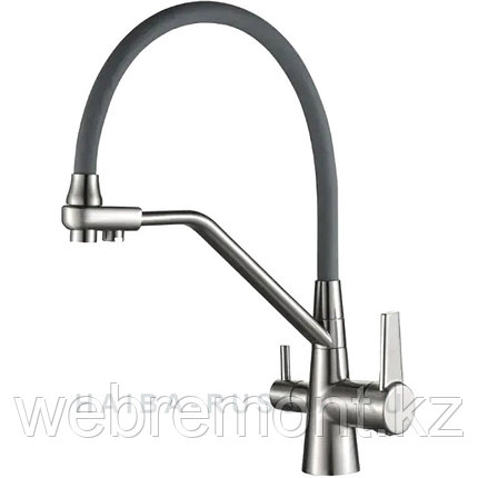 Смеситель для кухни со встроенным фильтром HAIBA HB76855-5 хром-серый, фото 1