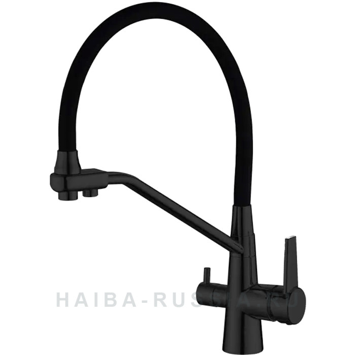 Смеситель для кухни со встроенным фильтром HAIBA HB76855-7 черный