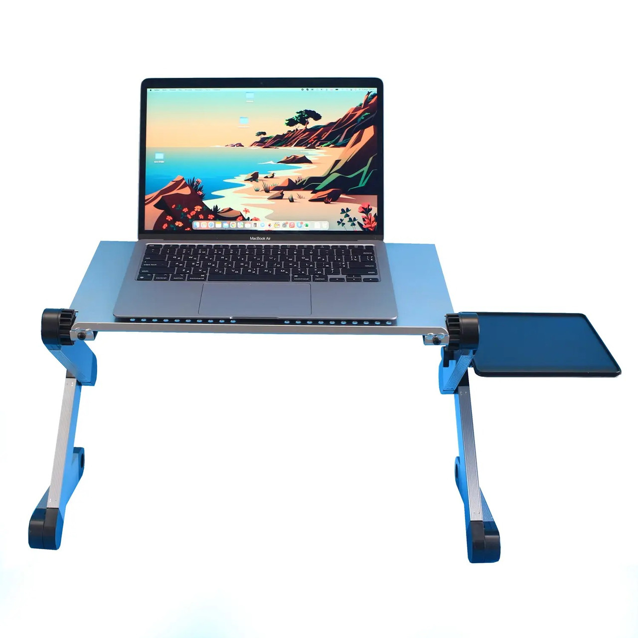 Складной столик для ноутбука с вентилятором, серый (4841) - фото 2 - id-p116183065