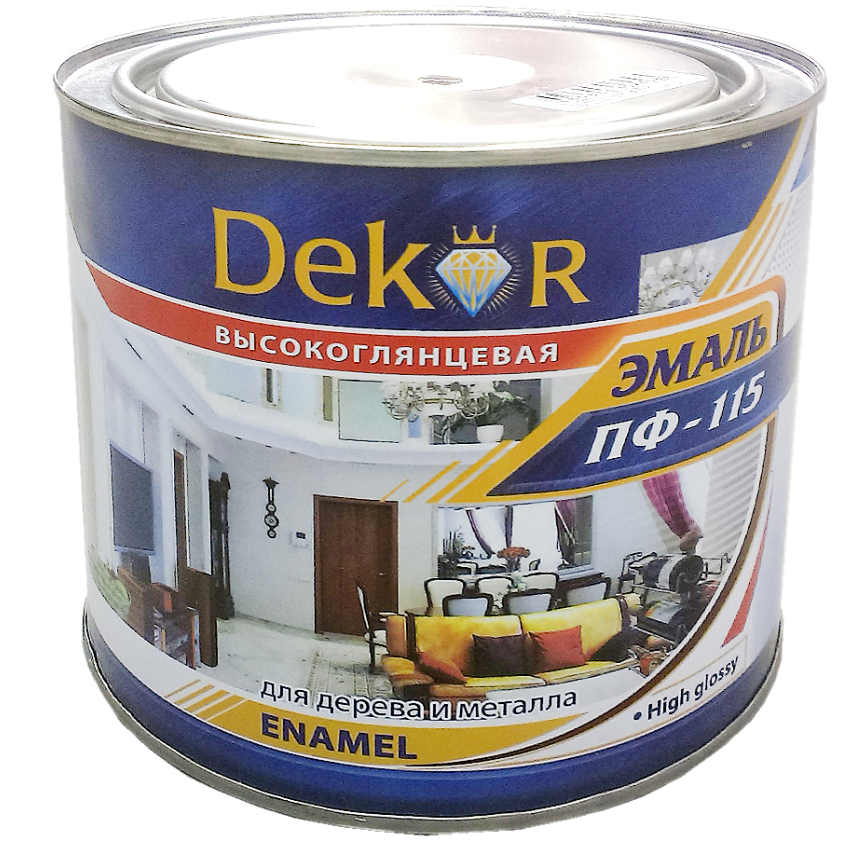 Эмаль ПФ-115, Dekor ақ 2,6 кг