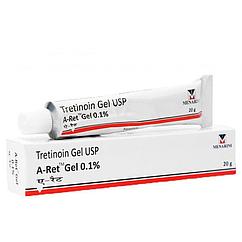 Третиноин 0,01% ( Tretinoin gel Menarini ) гель от пигментации, акне, морщин и прыщей 20 гр
