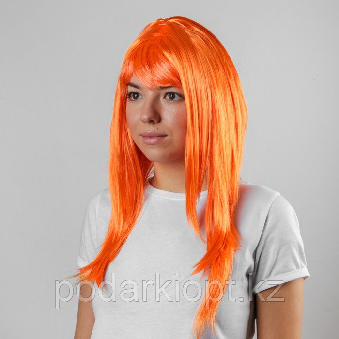 Карнавальный парик «Красотка», цвет оранжевый - фото 1 - id-p116188066