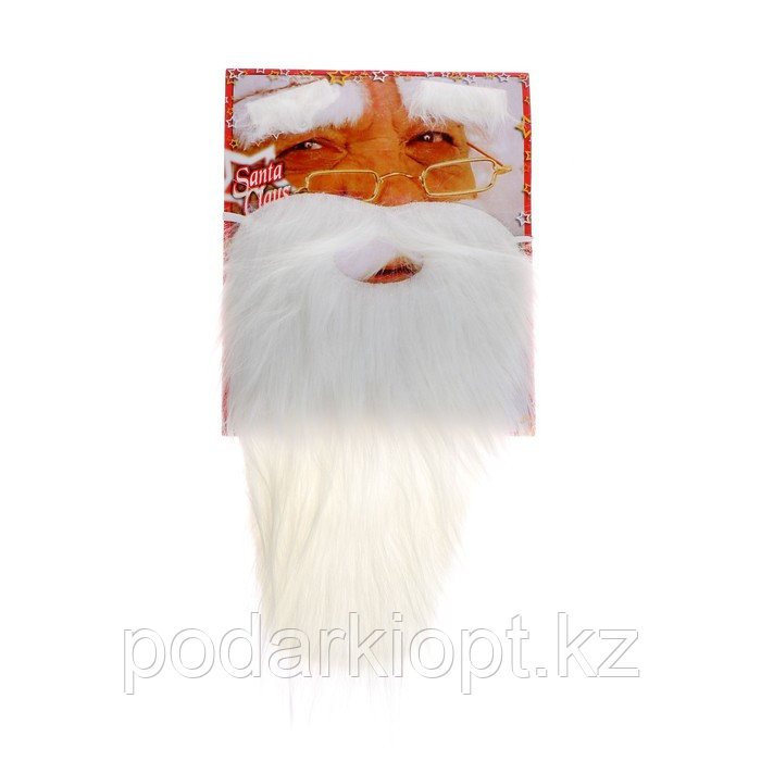 Карнавальная борода «Дед Мороз» с бровями - фото 1 - id-p116189871