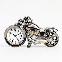 Часы - будильник настольные "Ретро мотоцикл", дискретный ход, d-6.5 см, 21 x 13 см, АА