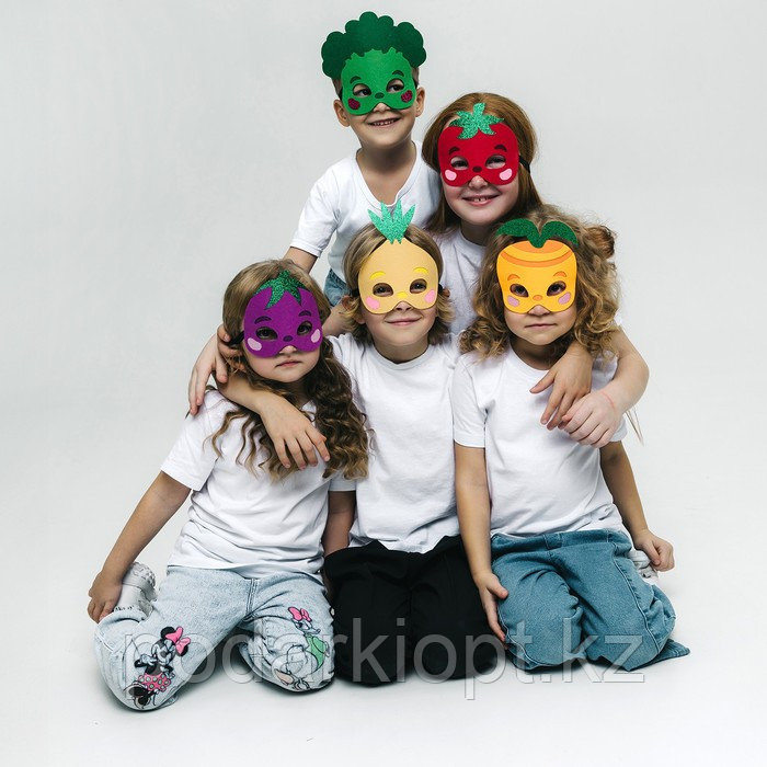 Набор карнавальных масок масок «Овощная вечеринка», 5 шт. - фото 4 - id-p116191673