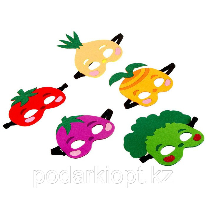 Набор карнавальных масок масок «Овощная вечеринка», 5 шт. - фото 7 - id-p116191673