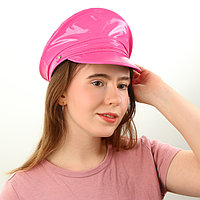 Карнавальная шляпа «Фуражка» розовая, с пайетками, р. 56 58