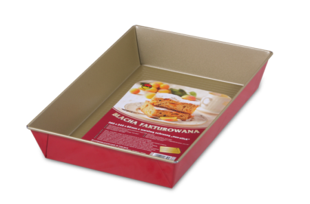 Форма прямоугольная 360*245*60 красно-золотая