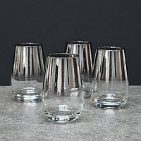 Серебренная дымка стаканы высокие 4 шт. (350 мл) ОСЗ