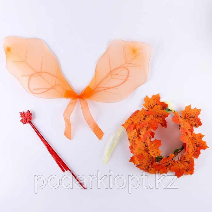 Карнавальный набор "Осенняя фея" крылья, венок, палочка - фото 5 - id-p116191797