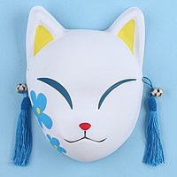 Карнавальная маска "Лиса аниме", цвет белый